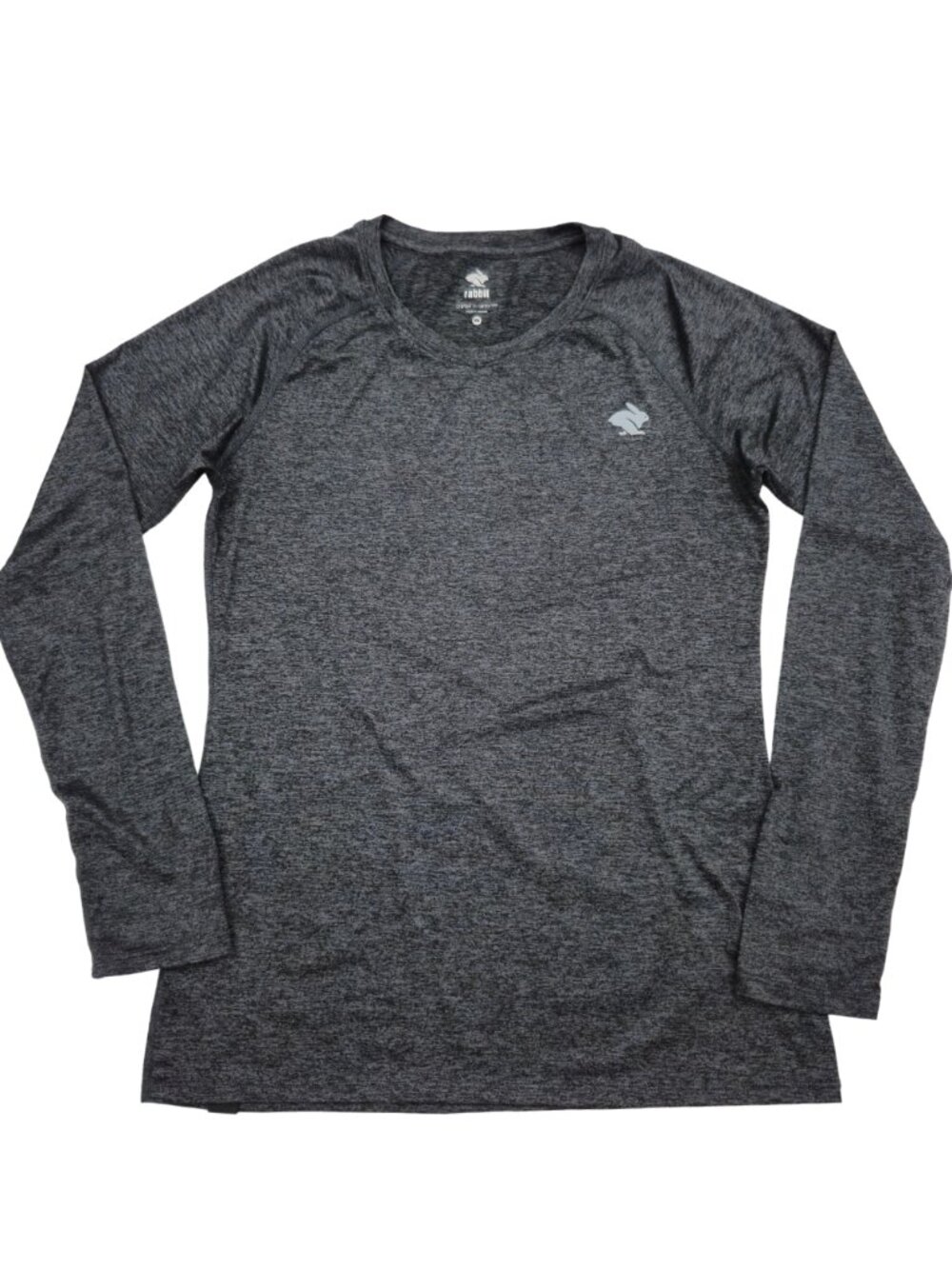 Rabbit Women's EZ Tee Long Sleeve Running Shirt Size M Heather Gray
